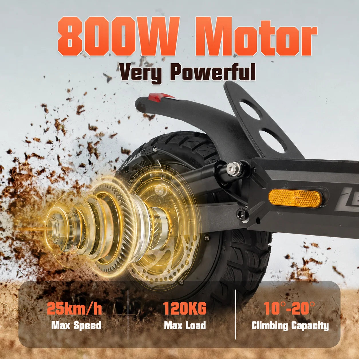 800W Elektrisk Sparkesykkel – 35 km/t – 48V 13Ah / 18.2Ah – Opptil 40 km Rekkevidde