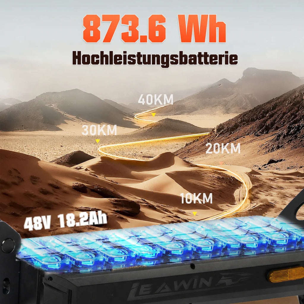 800W Elektrisk Sparkesykkel – 35 km/t – 48V 13Ah / 18.2Ah – Opptil 40 km Rekkevidde