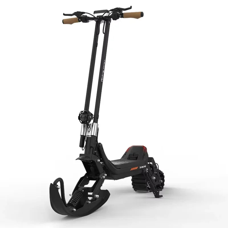 ⚡ Elektrisk Snøsparkesykkel – 48V 1500W med Ski & Belte
