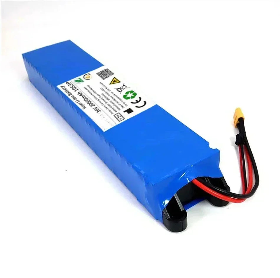 36V 20Ah Batteri til Elsparkesykkel – 720Wh Lithium-ion Batteripakke med 20A BMS | 342×42×66mm