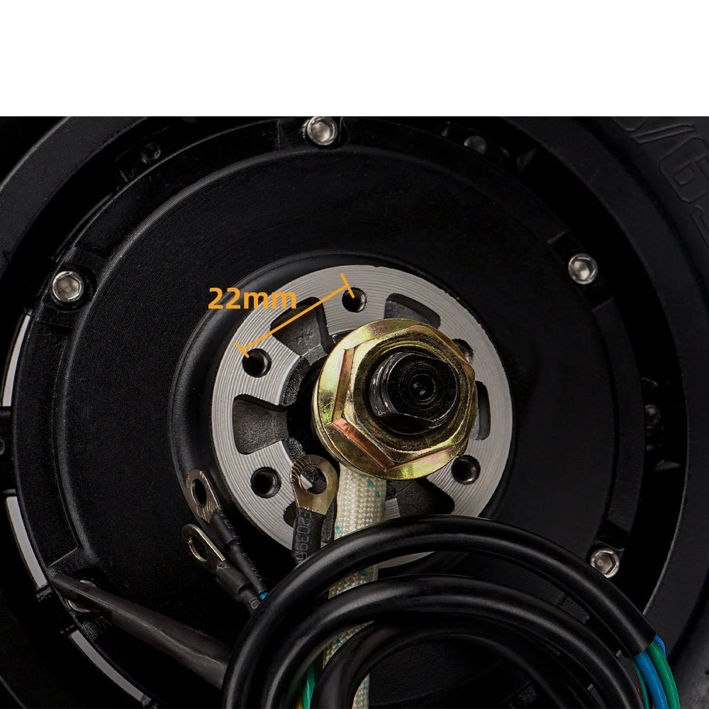 E2S Batterier 10-tommers hubmotor for elektriske sykler, 52V/60V, 1600W kraftfull motor med svart utseende