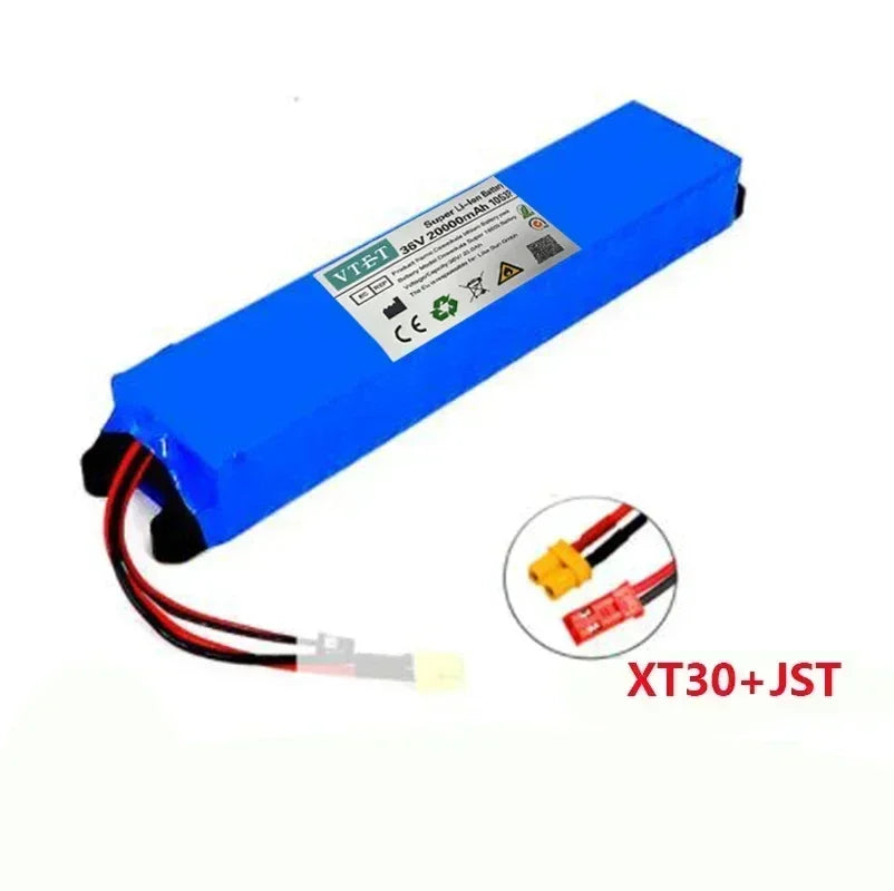 36V 20Ah Batteri til Elsparkesykkel – 720Wh Lithium-ion Batteripakke med 20A BMS | 342×42×66mm