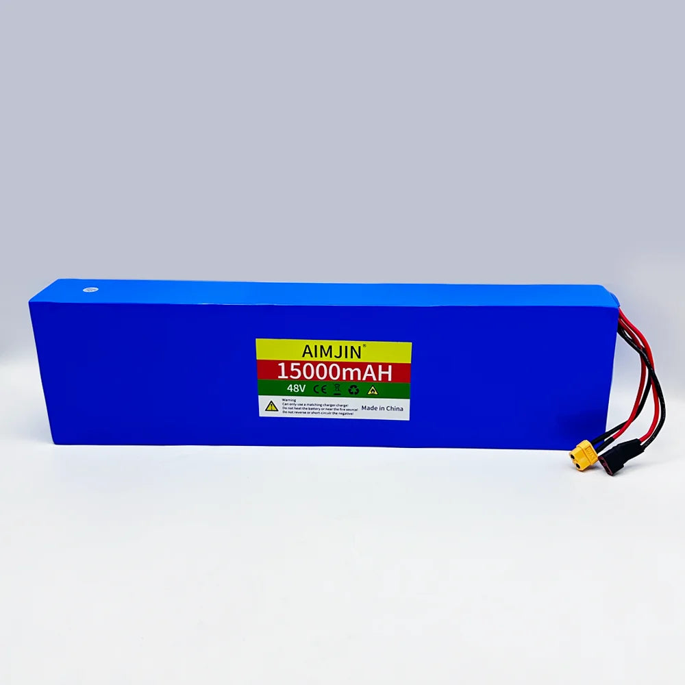 48V 15Ah Batteri til Elsparkesykkel – 720Wh Lithium-ion 13S4P med 25A BMS | XT60 Kompatibel