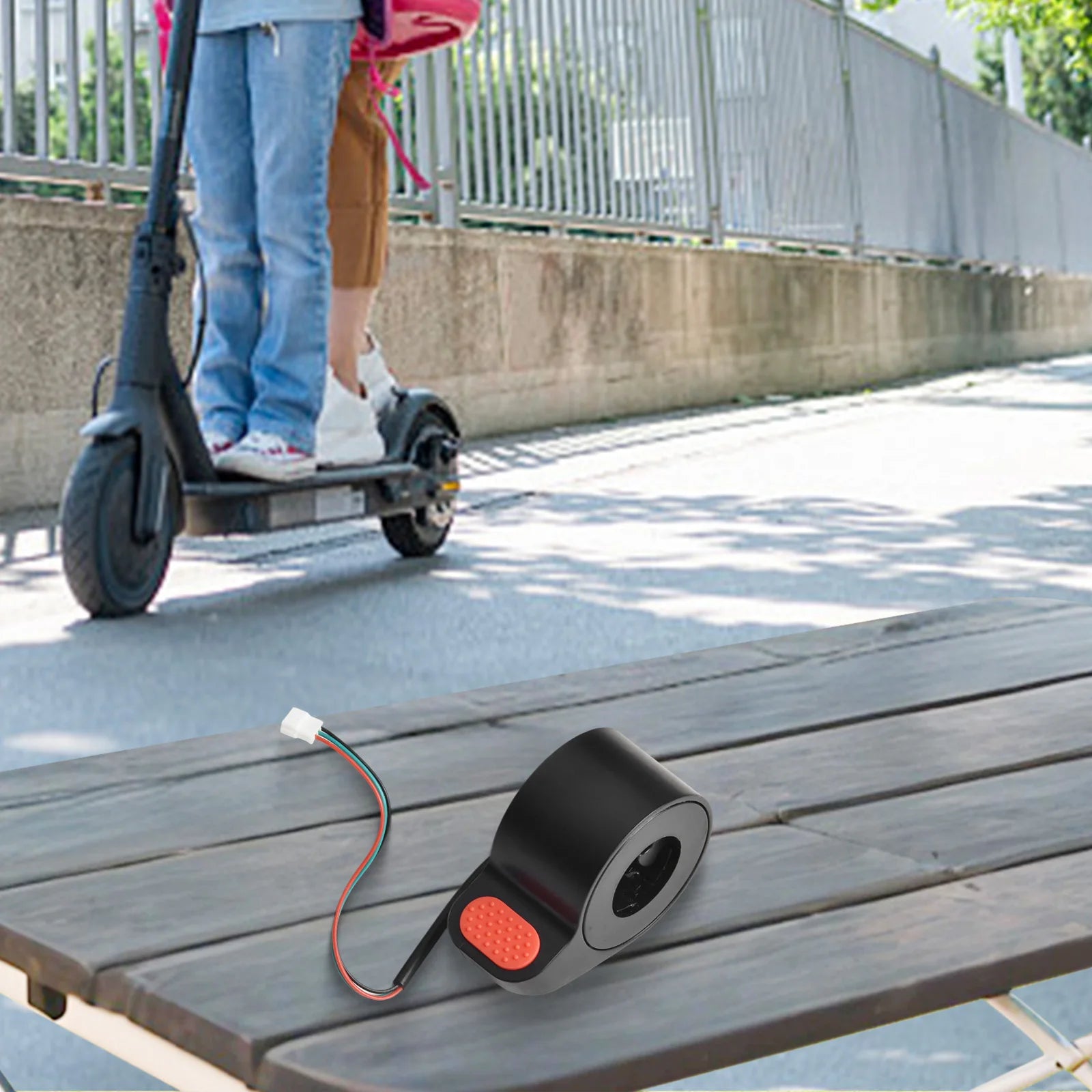 E2S Batterier tommelgass til elektrisk scooter, kompatibel med Xiaomi M365, Pro 2, 1S og lignende modeller, illustrasjonsbilde